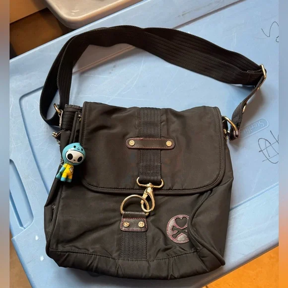 tokidoki Black Messenger Bag with Gold Hardware - Picture 1 of 8